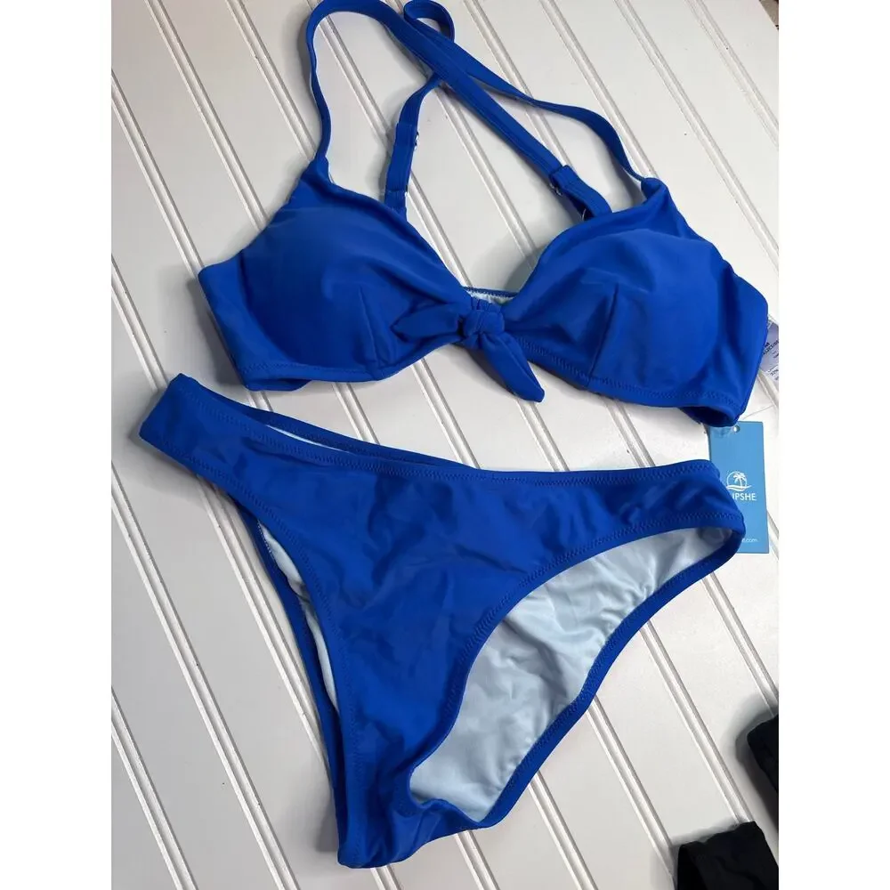 NWT Cupshe Lot of 4 Two Piece Swimsuit 2-PC Bathing Suit Beach Summer Swim Sz M